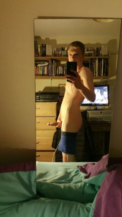 wombatdragon:Sexy Teenboy shows his hard cock! Follow my Blog...