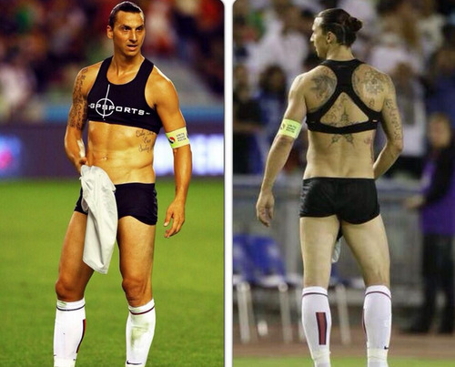 man sports bra soccer