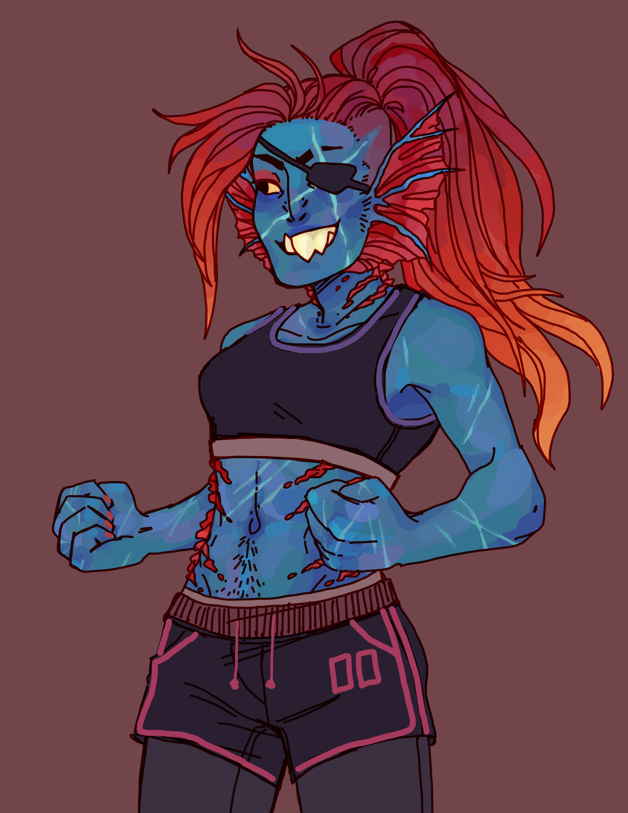 VK. really felt like drawing another undyne for the past week and i finally...