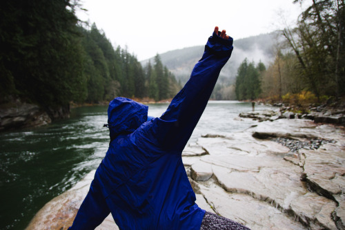 secretofthetrees:Fish on a rainy morning at Eagle Falls, WA