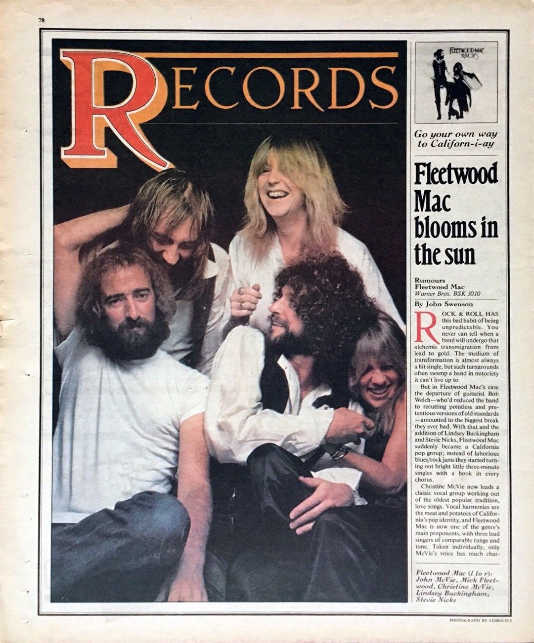 In Your Dreams â€” The review for â€œRumoursâ€ as it appeared in Rolling...