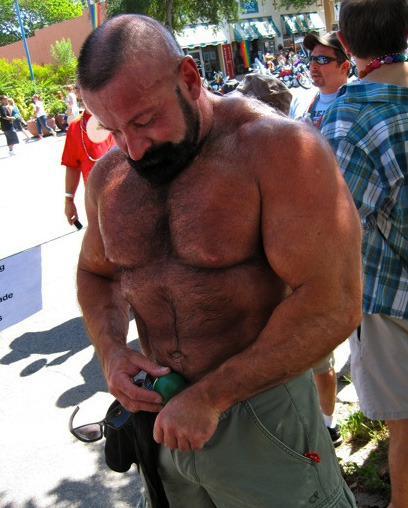 hairy chest - sexy muscle - mature men