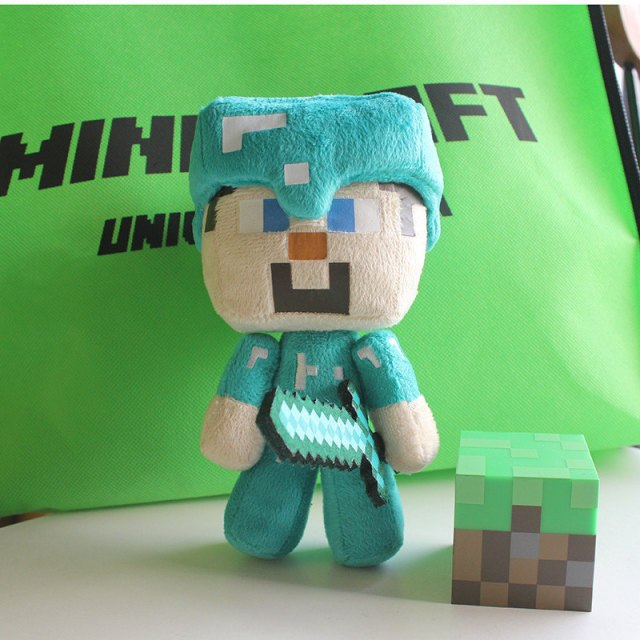 minecraft diamond steve plush