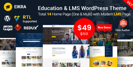 Eikra Education v3.8.1 - Education WordPress Theme Nulled