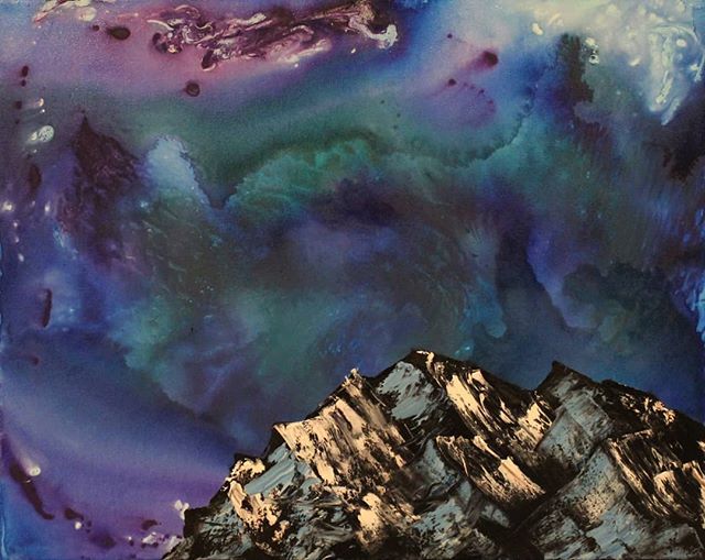 <p>“Mountains in the Galaxy” Haley Sellmeyer 2018 16x20 Original Gel Stain & Oil painting on canvas. This painting is for sale at the Art4U Gallery! $140 Shipping is available! 816 716 6586<br/>
#art #arts #artwork #painting #abstract #abstractart #abstractartwork #modernart #modernartwork #galaxy #galaxyart #gallery #galleryshow #oil #oilpainting #mountains #forsale #mountainpaintings</p>