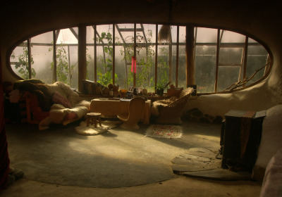 Moody Rain in Welsh Hobbit House constructed with Natural Materials for less than $5,000 [2560 × 1794]