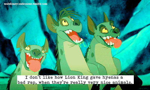 pyrogothnerd:Uh, no they’re not. Not to other hyenas, at least....