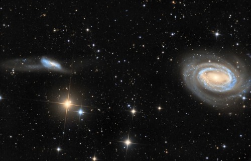 spinningblueball:Arp-142 - Colliding Galaxies (NGC-2936 &...