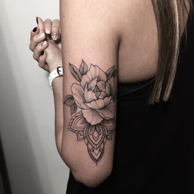 flower tattoo shading