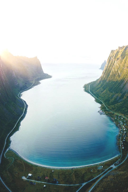 Fjords of Senja at sunset☀️