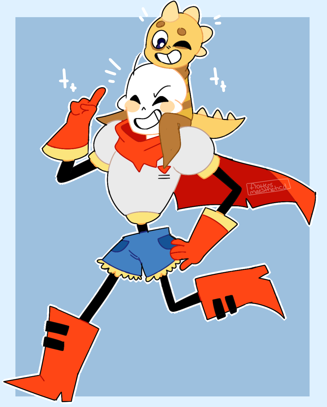 undertale comic papyrus and monster kid