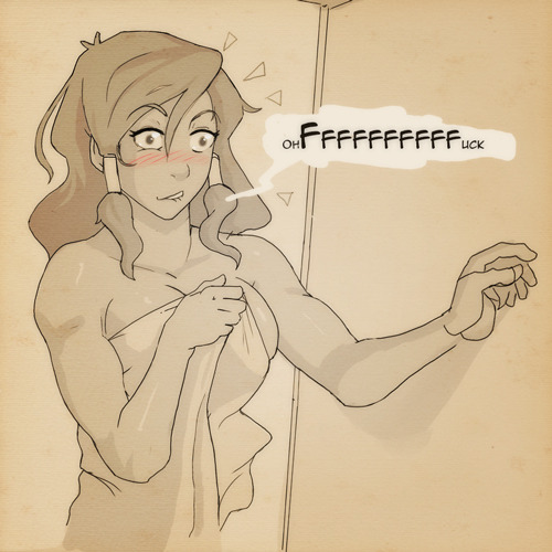 owlerart:Asami secretly likes to dress up in korra’s clothes...