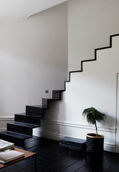 Interesting stairs in this loft apartment designed by architect Andreas Martin-Löf