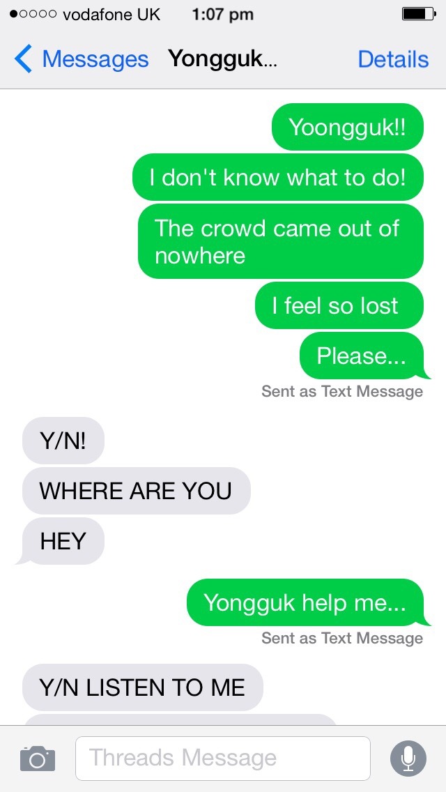 Kpop Idol Texts — Social anxiety texts W/ Yongguk Thanks