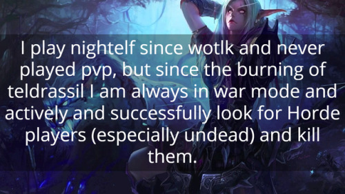I play nightelf since wotlk and never played pvp, but since the...