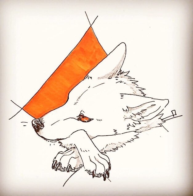 手書きイラスト 〘九尾の狐〙ペン画 原画 - イラスト