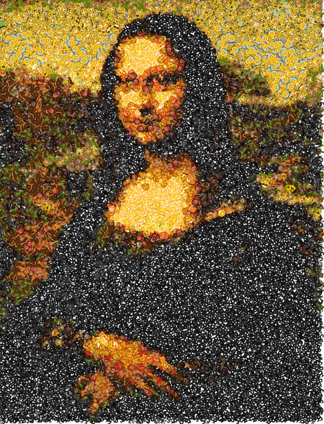 Let Every Day Be Joyous. - emoji-mosaics: Mona Lisa by Leonardo da Vinci...