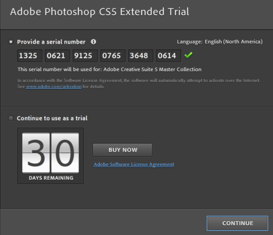 Serial number photoshop cs5