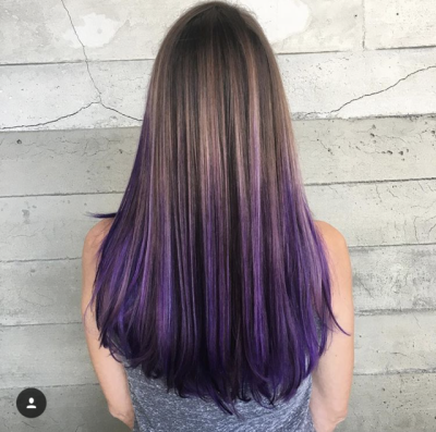 Brunette Purple Ombre Tumblr