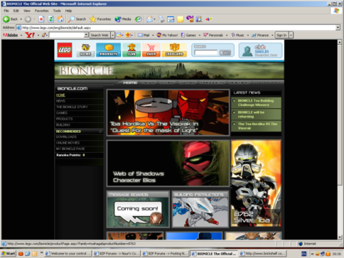 bionicle website