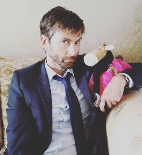 Quintessence of Dust • David Tennant with stuffed animals - just because...