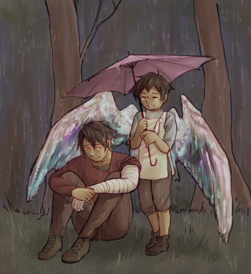 ragene-actually-arts:get out of the rain!!!