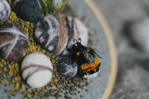 sosuperawesome:Needle Felted and Embroidery Art, by Nikitina on...