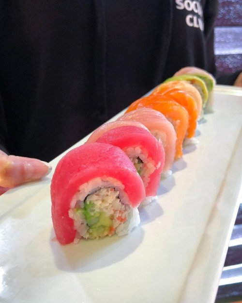 food sushi rainbow roll seafood colorful raw seafood