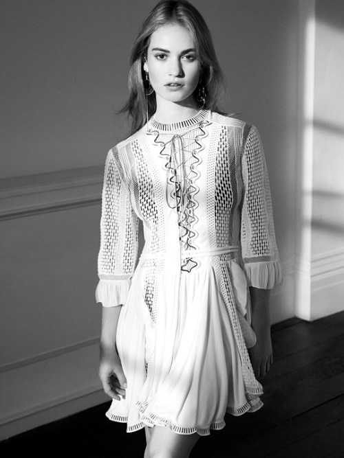 joewright:Lily James by Horst Diekgerdes for InStyle, March 2015