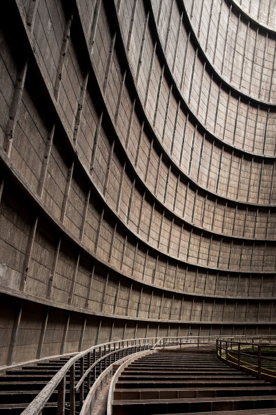 thibaudpoirier:<br /><br />Inside an abandoned cooling tower. This particular one is from the Electrabel power plant, located in Monceau-sur-Sambre, Belgium. Built in 1921, it produced energy from coal and was once responsable for 10% of the entire country’s CO2 emissions. It was shut down in 2007 and is now a symbol of the fading industrial region of Charleroi.Photography by Thibaud Poirier / Behance / Instagram