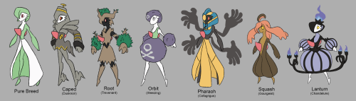 nmzuka:Wanted to try doing Gardevoir and Gallade hybrids (I’m...