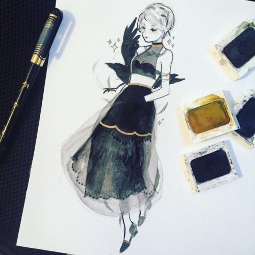 lanxin:A collection of fashion doodles of the portal witch and...