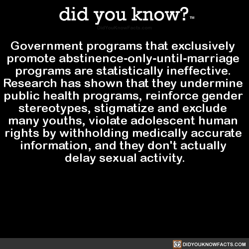 did-you-kno:Government programs that exclusively promote...