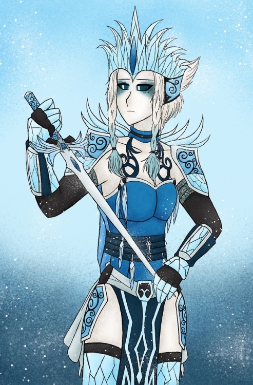 pixelpixiearts:❄️Iclyn’s Mystical Sword and Armor❄️Iclyn has...