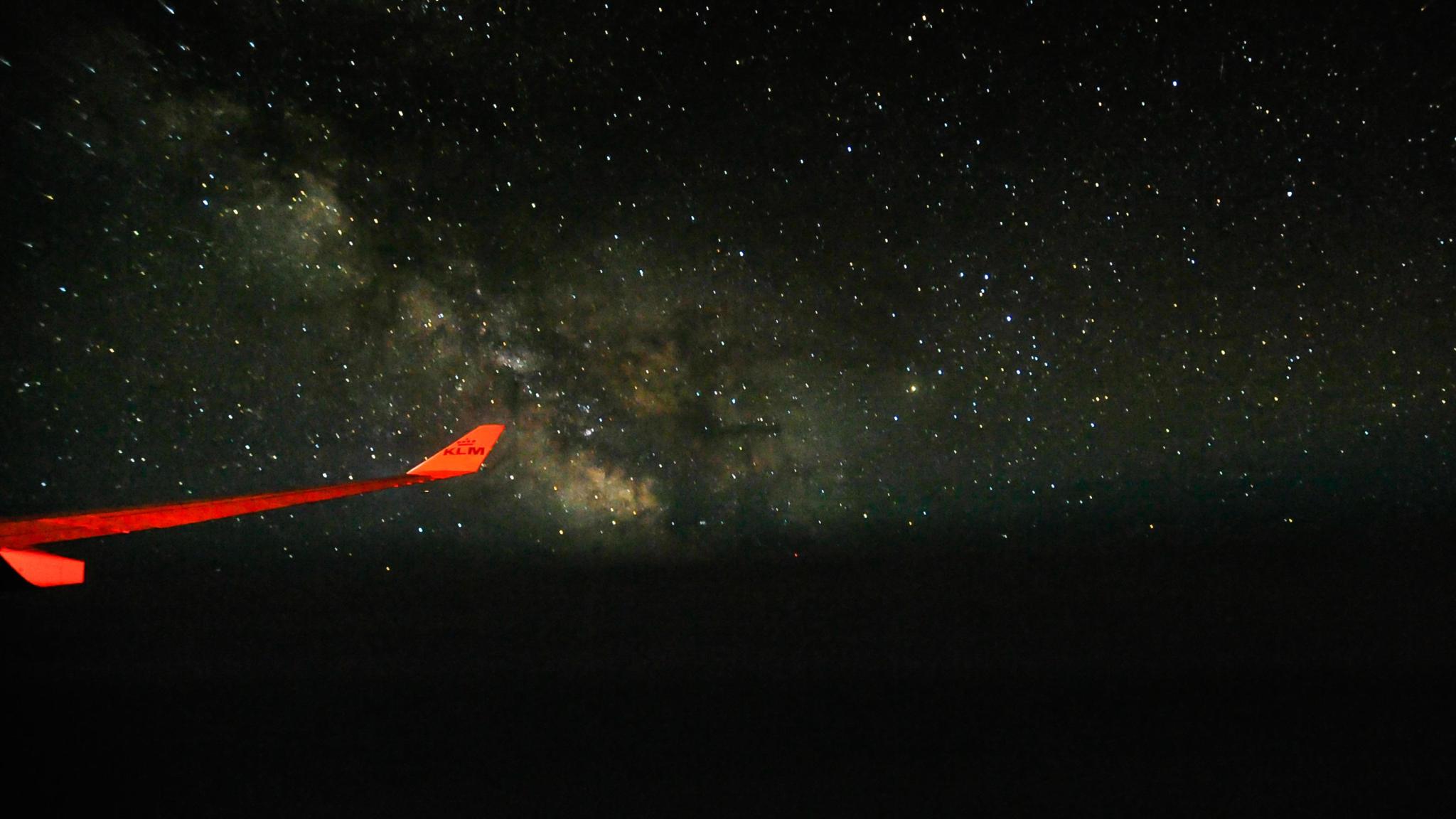 On more View of Milky Way Shot from a Moving Airplane, this time over Iceland