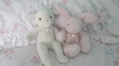 stuffed animals lamb bunny pink bunny pink pale plush girly pastel wow tag crazy sorry im not actually