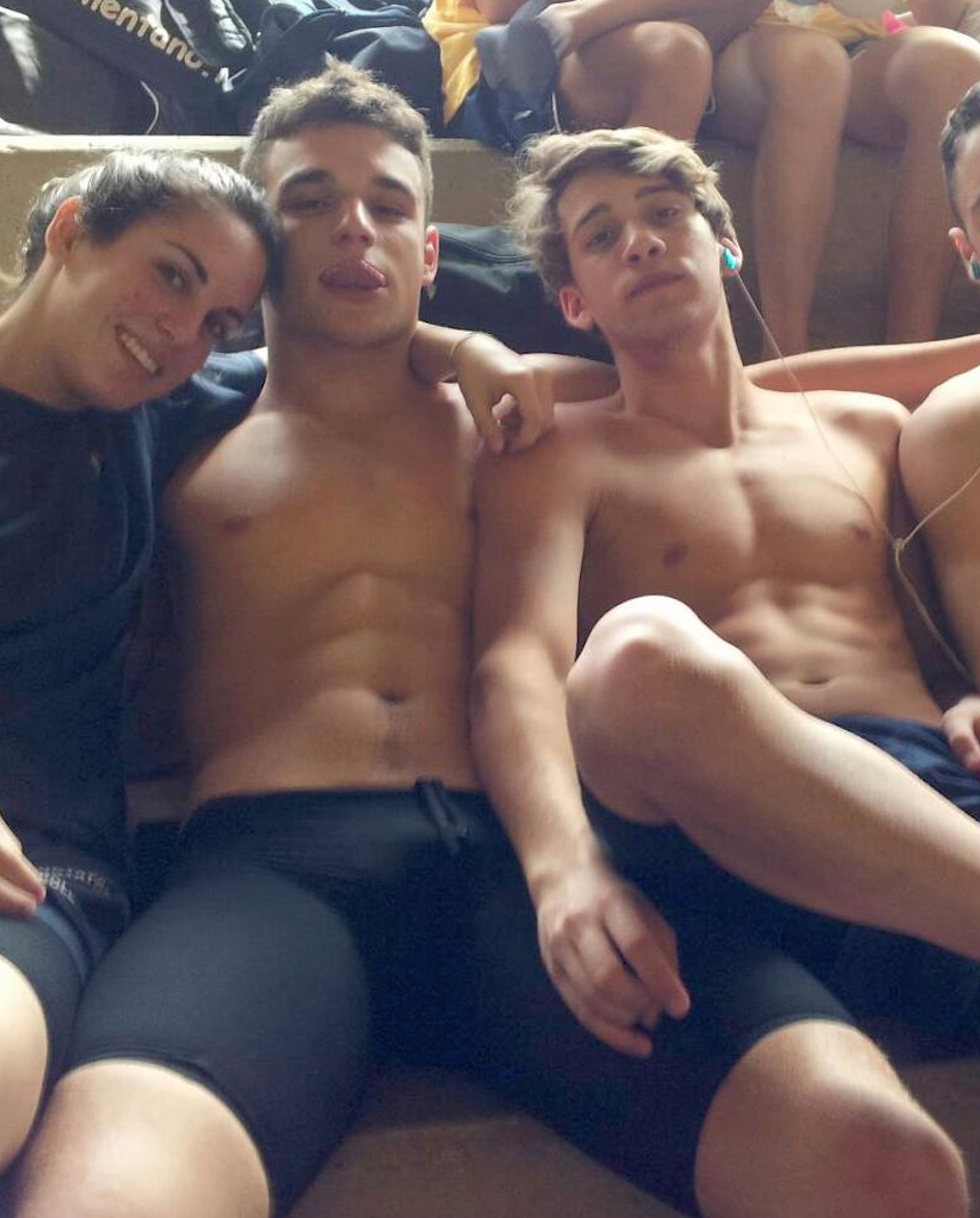 Boys naked with friends