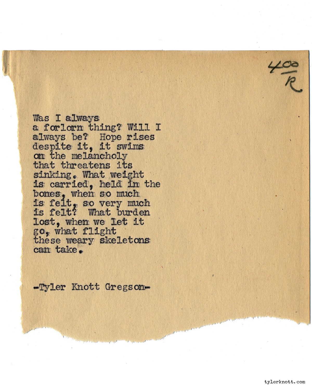 Tyler Knott Gregson — Typewriter Series #1239 by Tyler Knott Gregson...