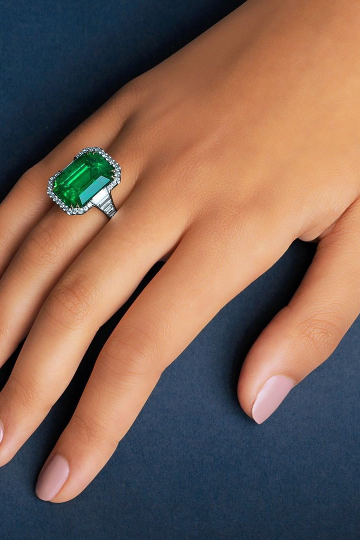 earring, bangle bracelet, instafashion, instagood, instagram To those who appreciate emerald gemstones or are maybe just learning about how fascinating these gemstones are, we designed this ring with you in mind! The 11.07-carat emerald cut center stone with its garden of inclusions carries its own distinct beauty. We surrounded the emerald with 96 round diamonds and 18 diamond baguettes in the band for a sophisticated combination - one that would make a beautiful engagement ring or statement piece. To inquire about this ring, please send us a direct message. , omiprive , onlyomi , perfectlyprive , luxury , finejewelry , emeraldgemstone , emeraldring , 11carat , baguettes , rounddiamonds , jewelryofinstagram , jewelrytrends , jewelryjunkiee , jewelryaddict , jewelrylover , jewelryblogger , jewelrylovers , jewelrymaker , jewelryblog , jewelryofinstagram , jewelrytrends , jewelryjunkie , jewelryfashion , emeraldgemcollector , JOTD