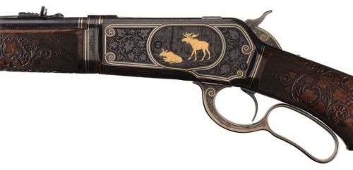 peashooter85:Gold and platinum inlaid Winchester Model 1866...