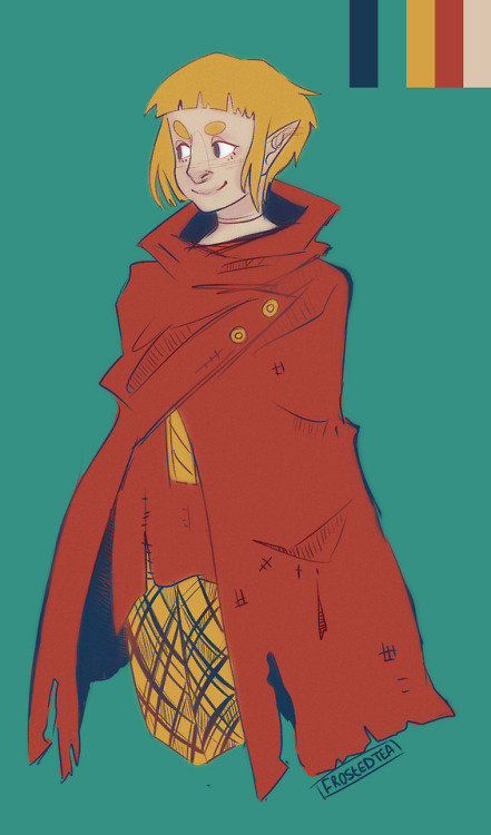 frostedtea-arts:sera in a big ol cape