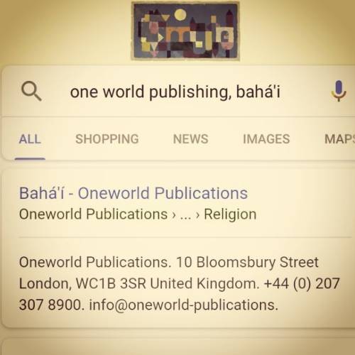 One World Publishing, London, is a very old company. Many use...