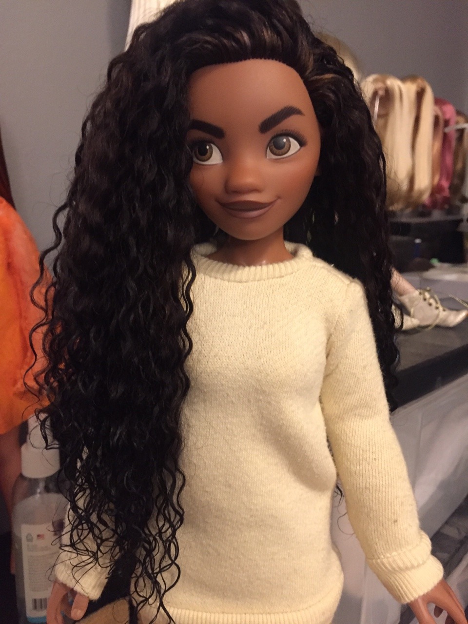 moana hair styling doll