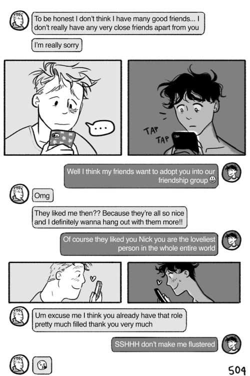 heartstoppercomic:chapter 3 - 30night-time textsread from the...