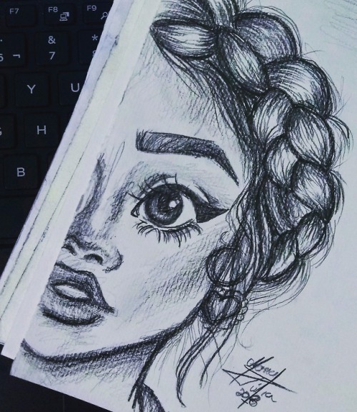 drawing girl on Tumblr
