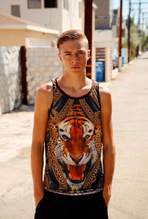 lucky blue smith beautiful guy cute face cute boy tank top male model fashion boy fashion colors beautiful tiger