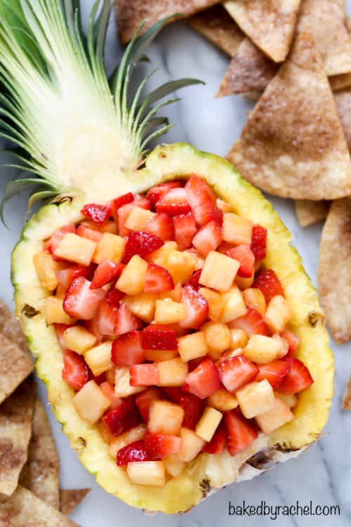 hoardingrecipes:Strawberry Pineapple Fruit Salsa with Cinnamon...