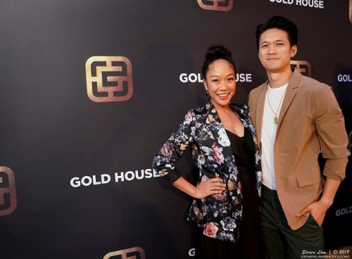 dailyharryshumjr:Harry Shum Jr. and Shelby Rabara attending Gold...