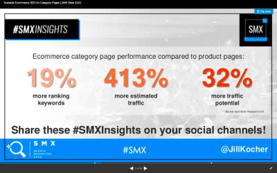 SEO Jill Kocher Brown research - ecommerce category page vs. product page performance