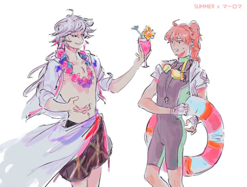 broccolimom420:some summer fgo doodles!